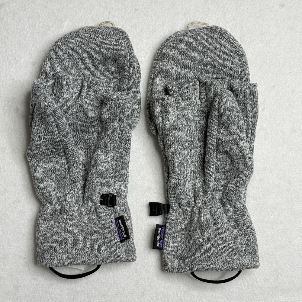 Patagonia Mittens Womens Large Gray Better Sweater Fleece Convertible Winter